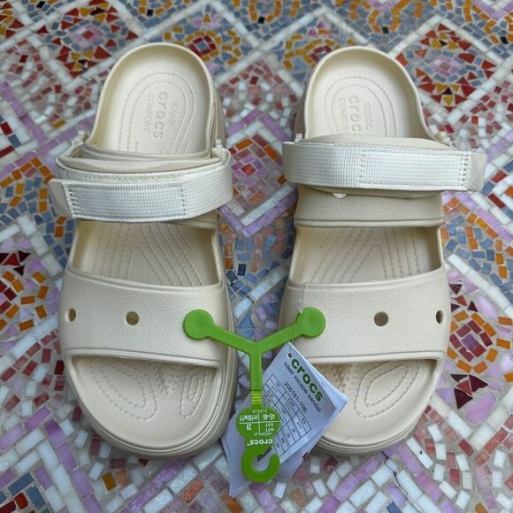 Size M 11 / W 13 Crocs Classic Hiker Xscape Chunky Platform Sandals Vanilla Shoe - Picture 5 of 14